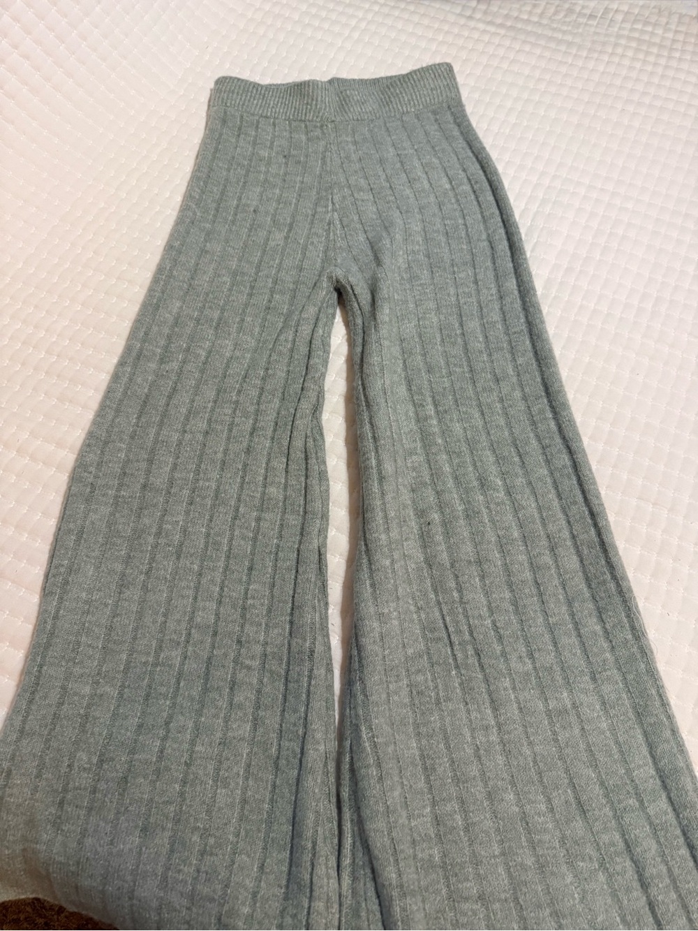 Sincerely Jules Ribbed Knit Pants in Sage Green